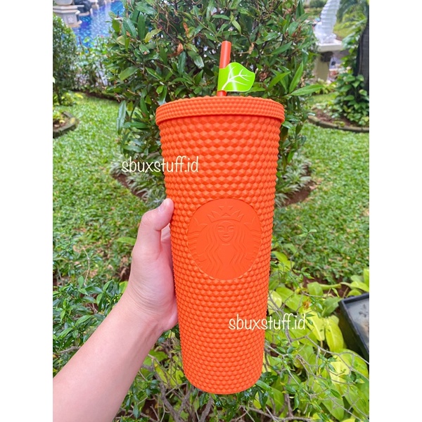 Tumbler Starbucks Studded Orange Matte Original Limited Edition