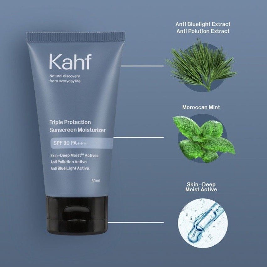 Kahf Triple Protection Sunscreen Moisturizer SPF 30 PA+++ 30ml