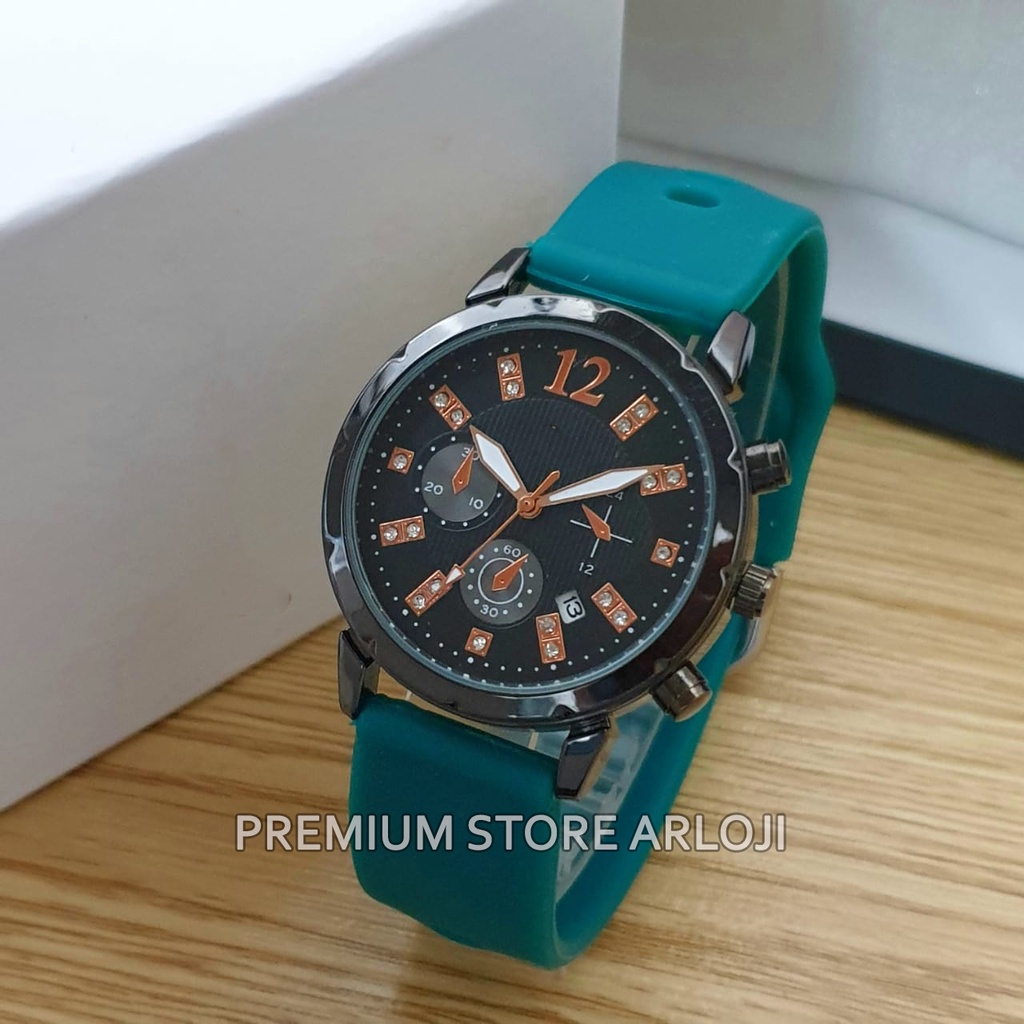 Grosiran Jam Tangan Wanita Psa S5-3890 Analog Tali Rubber Tanggal Aktif Chrono Variasi Original Garansi 6 Bulan Free Box Exclusive &amp; Baterai Cadangan (COD)