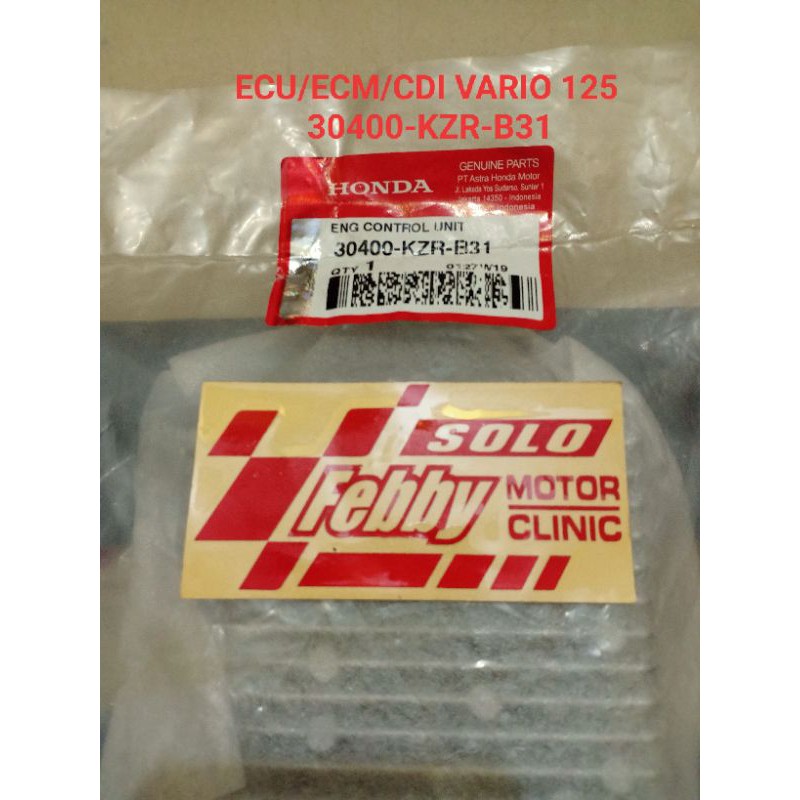 ECU-ECM-CDI HONDA VARIO 125 ISS KODE 30400-KZR-B31 ORI AHM