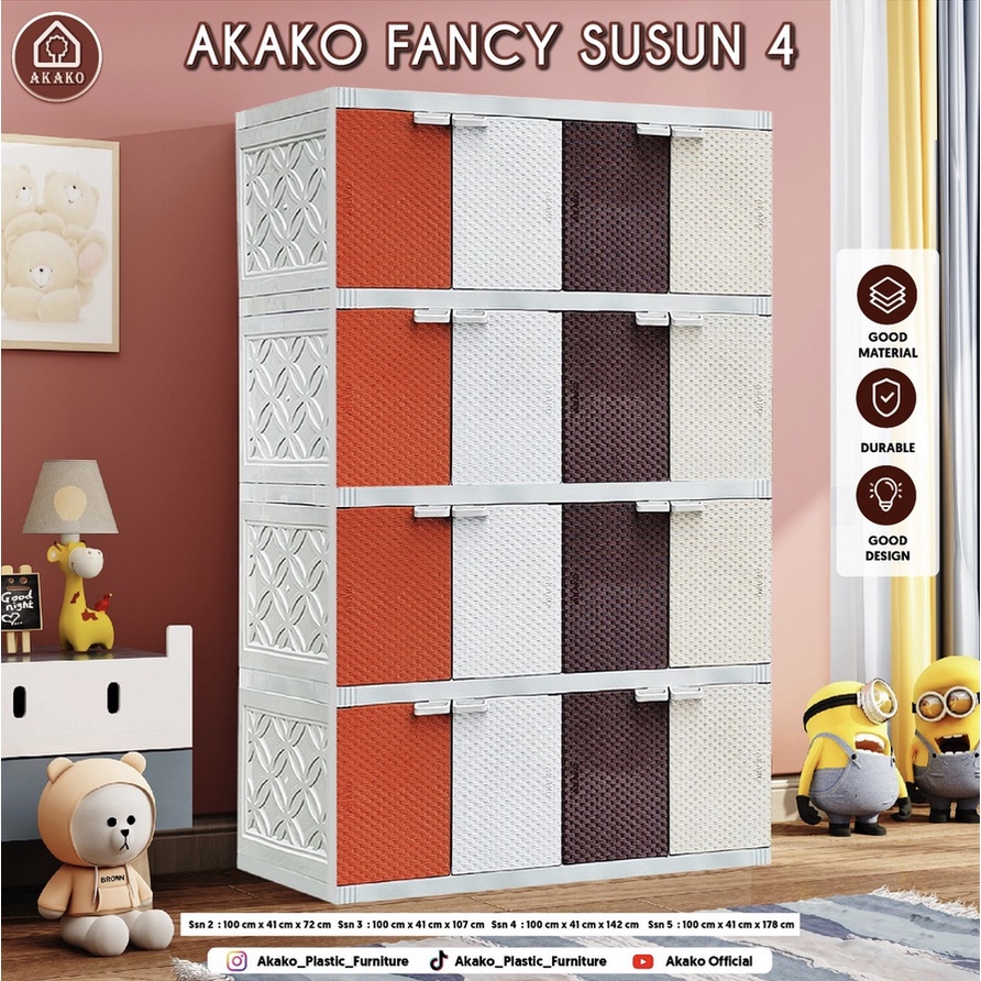 LEMARI AKAKO FANCY / LEMARI PLASTIK AKAKO FANCY 2 SUSUN / LEMARI PLASTIK AKAKO FANCY 3 SUSUN / LEMAR