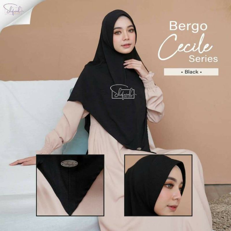 BERGO SHOFWAH - ARA CECILE  ZYLVA  CHELIA ORIGINAL by Shofwah - Kerudung Best Seller - Jilbab Harian Daily Instan Knitting Crezia