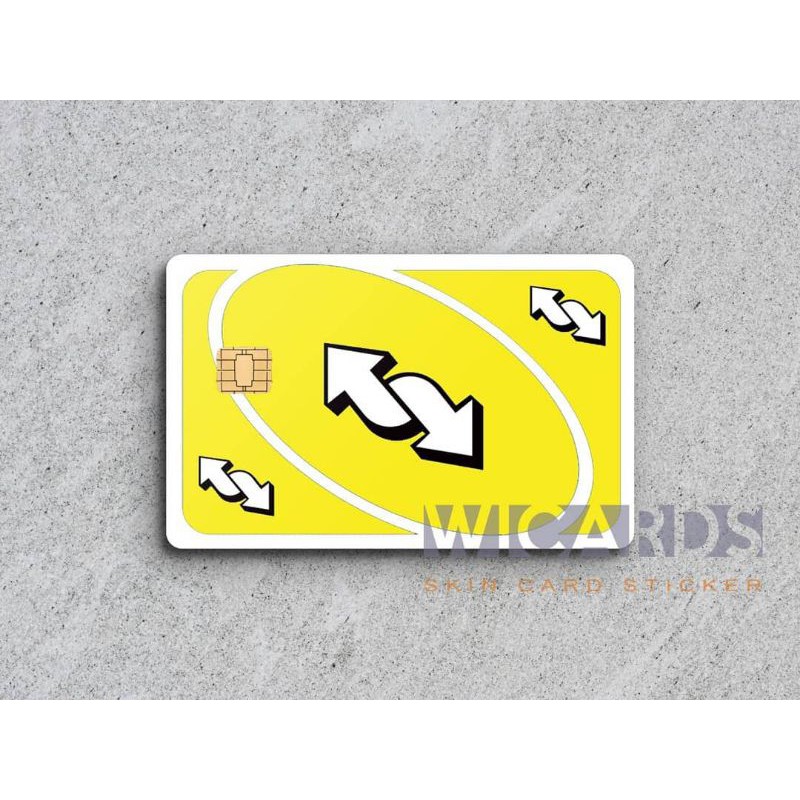 Skin Card Sticker ATM - Kartu Uno Kuning