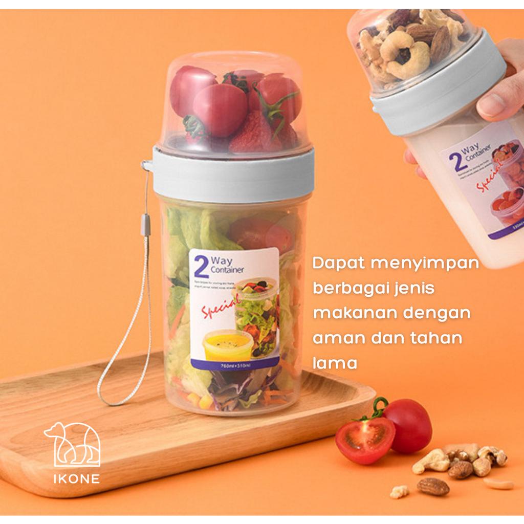 【IKONE】DUWO Tempat Penyimpanan Makanan Kedap Udara Botol Portable Container Bottle Model 2 Tingkat 150ml/330ml 310ml/560ml