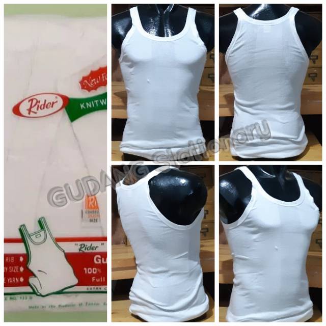 RIDER Singlet Classic Men R123-BS Putih [ 1 Piece ]