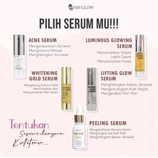 Kegunaan Masing Masing Serum Ms Glow Shopee Indonesia