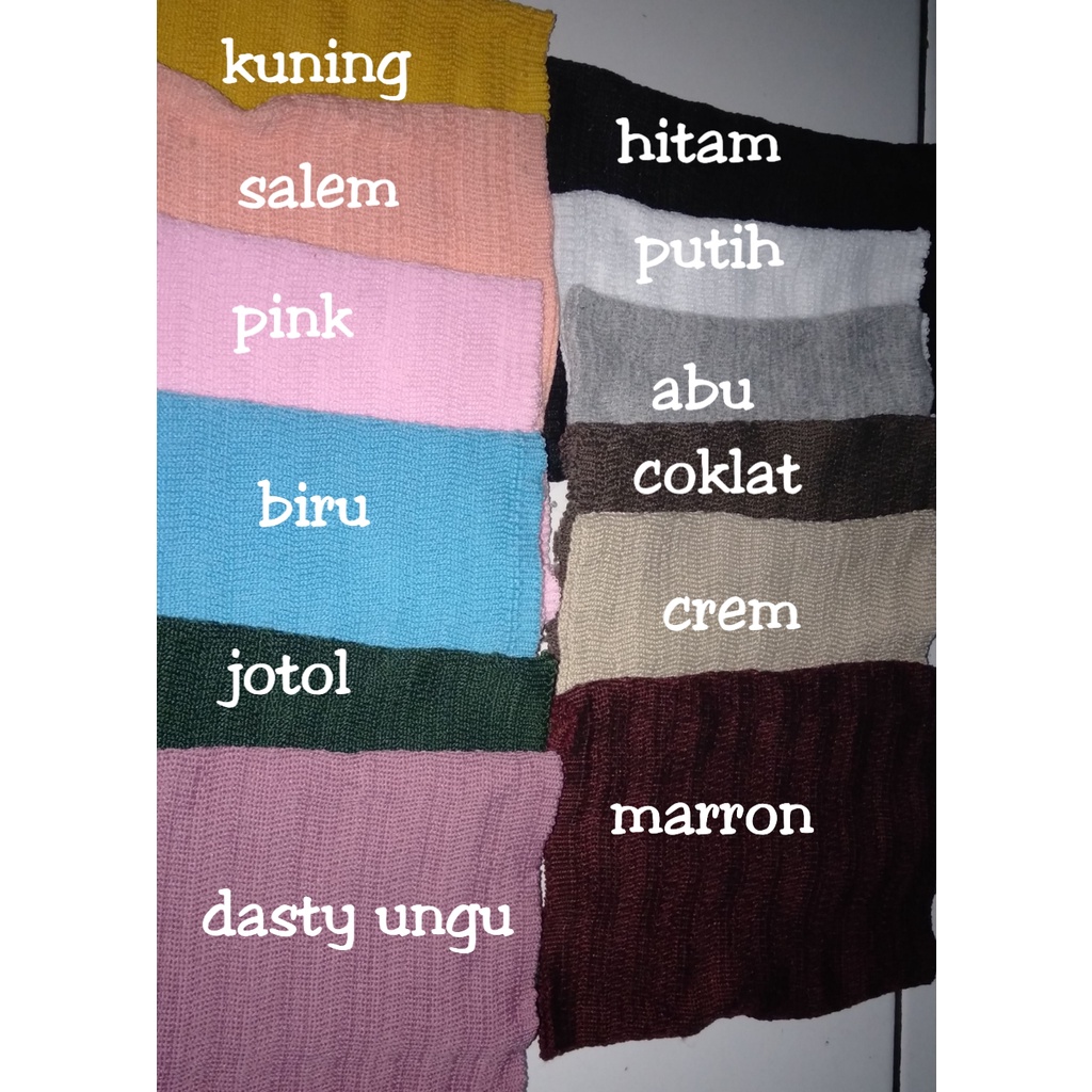 CIPUT RAJUT POLOS 1 WARNA / BANDANA POLOS