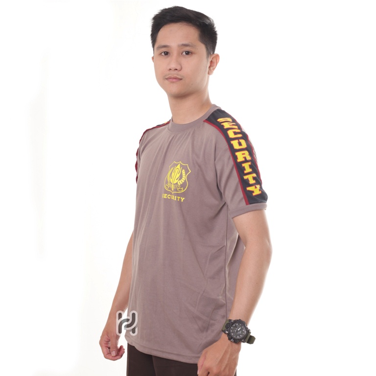 Kaos Security Kaos Satpam Kombinasi List Typing Paiping Warna Cokelat Hitam Navy Satpam Terbaru