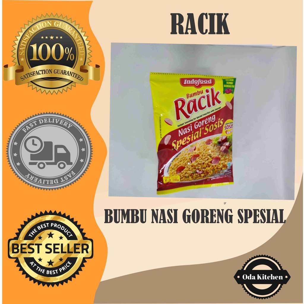 INDOFOOD BUMBU RACIK NASI GORENG 20gr NASI GORENG RASA SAMBAL CABE IJO 20gr NASI GORENG SOSIS 20gr