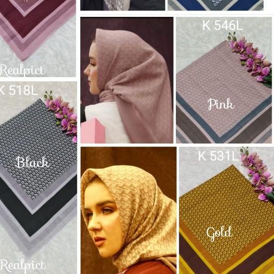 jilbab segi empat motif segi empat voal motif kerudung denay terbaru(grosir)