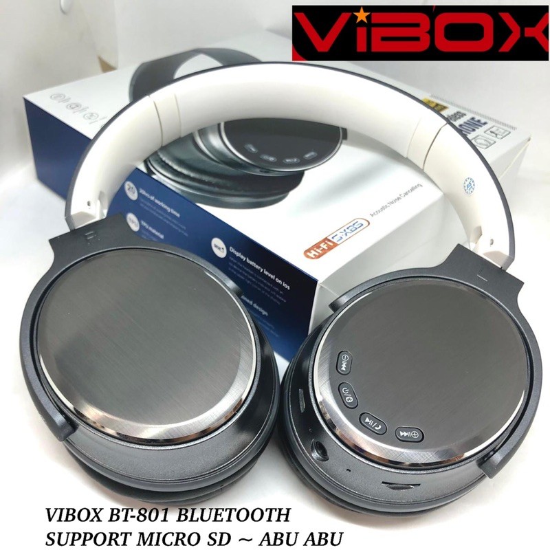 PROMO HEADPHONE VIBOX BT-801 BLUETOOTH BT801 SUPPORT MEMORY CARD MICRO SD