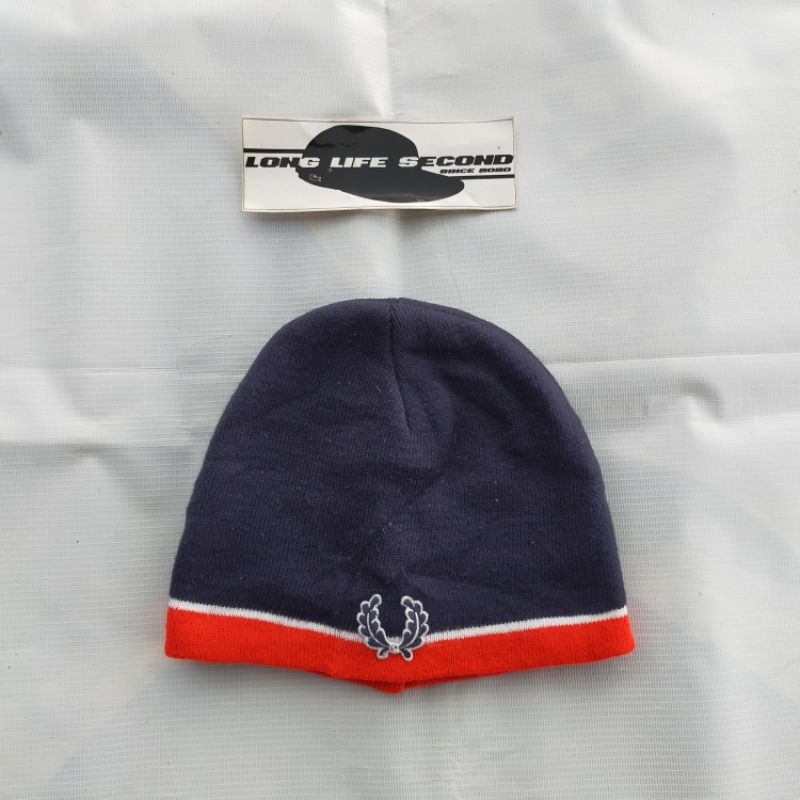 topi beanie hat kupluk rajut vintage fred perry second bekas preloved original branded