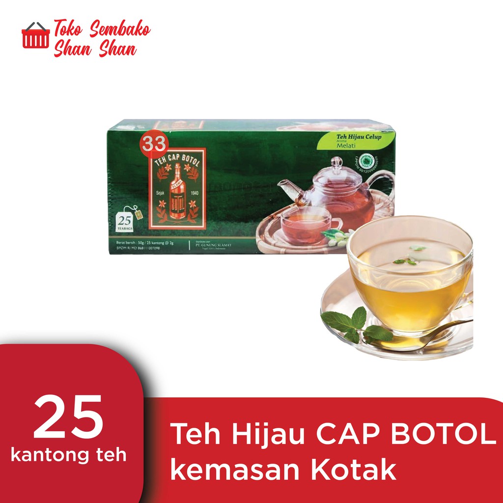 

TEH HIJAU CAP BOTOL KEMASAN KOTAK AROMA MELATI