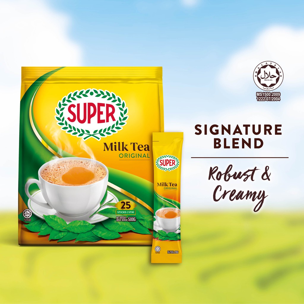 

Super Instant Milk Tea Original Teh Tarik Teh Susu Instan 3 in 1