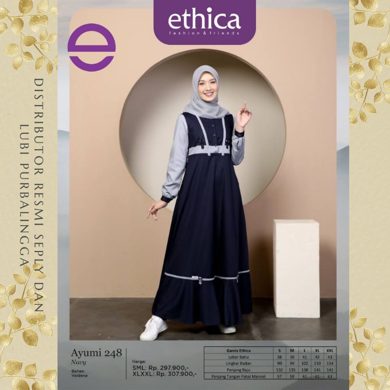 GAMIS ETHICA NEW RELEASE AYUMI 248 DUSTY PINK DAN NAVY