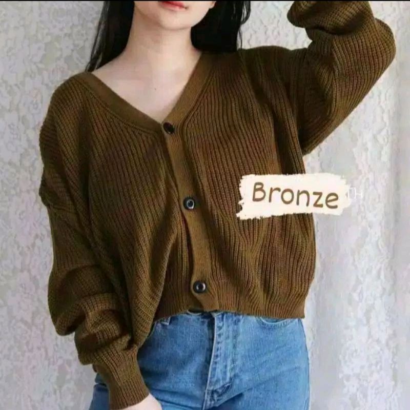 GS041 Cardigan Rajut Wanita Aisyah  PREMIUM TEBAL