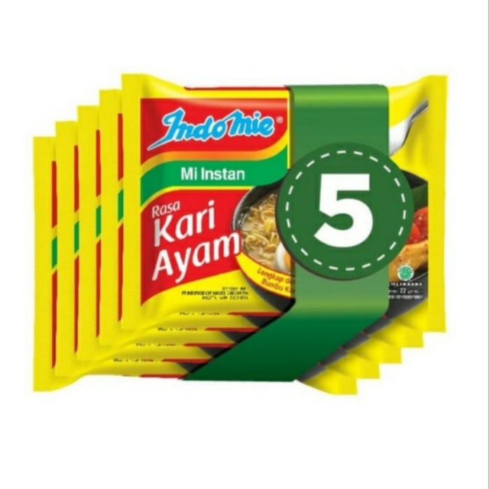 

s574gfd 5 Pcs Indomie Kuah Kari Ayam Ff064151E