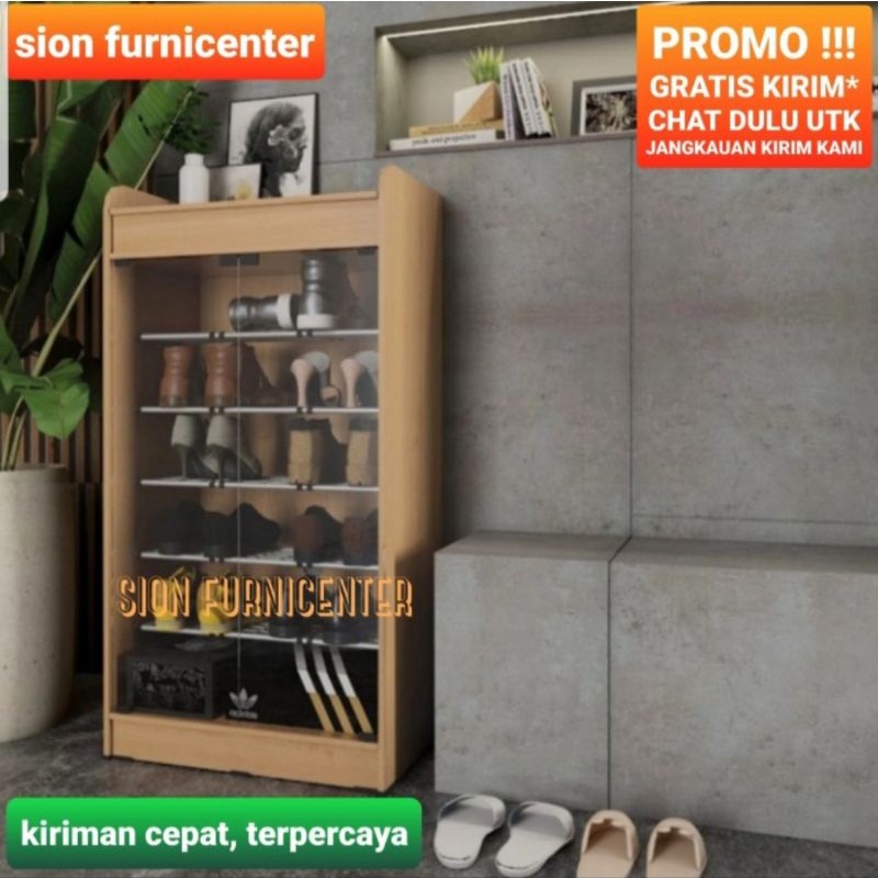 lemari sepatu pintu kaca - shoes cabinet - kabinet sepatu - kabinet sepatu pintu kaca - lemari sepat
