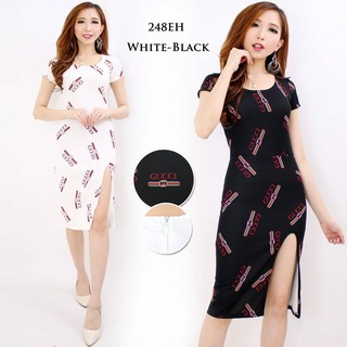 Mididres motif 248 EH gucci belahan Bhn scuba ld80 fit S Mididres motif 248 EH gucci belahan Bhn scuba ld80 fit S