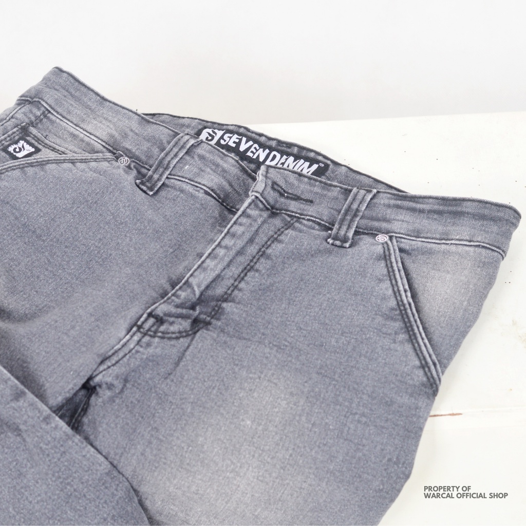 Celana Panjang Jeans Saku Bobok Abu Scrup Model Chino Strecth