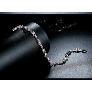 Gelang Wanita Luxury Platinum Plated Cubic Zirconia Bracelet