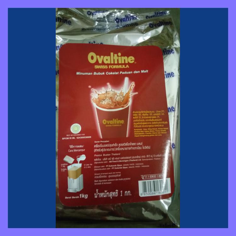 

BUBUK COKLAT OVALTINE REFILL 1 KG THAILAND