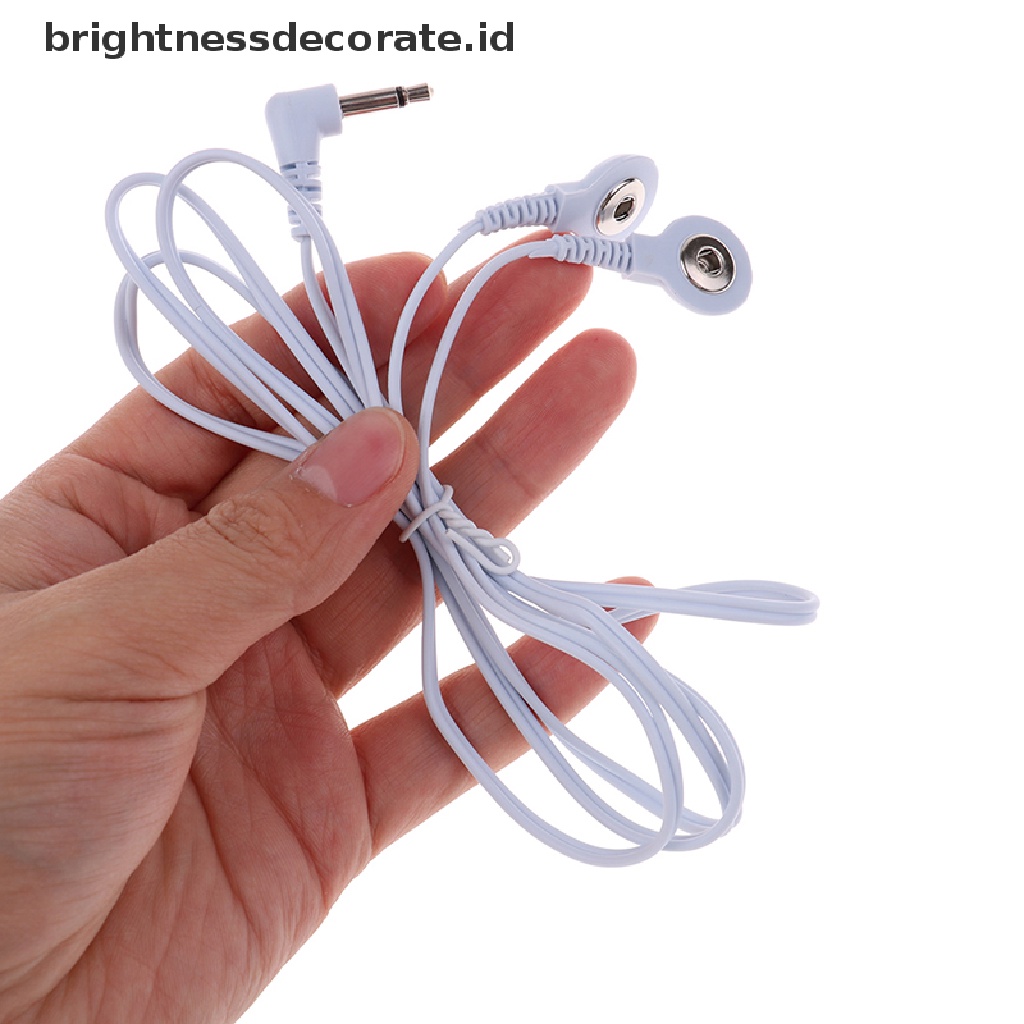 [birth] Electrode Lead Wires Jack Dc Head 3.5Mm Snap Replacement Tens Unit Cables 2-way [ID]