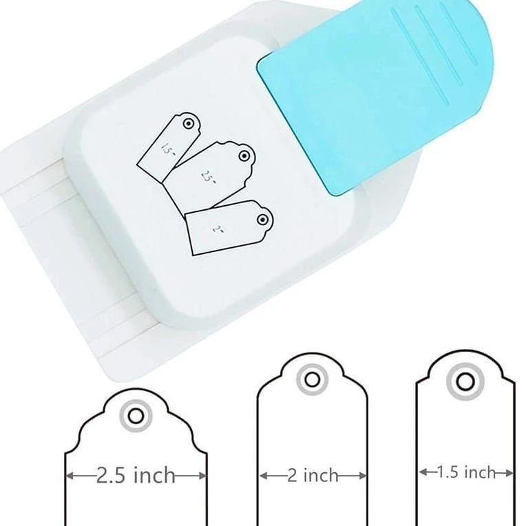 

[PRODUK VBFOV] Tag Puncher Bookmark Embossing Gift Hang Tag Paper Punch 3 size in 1 RYJ