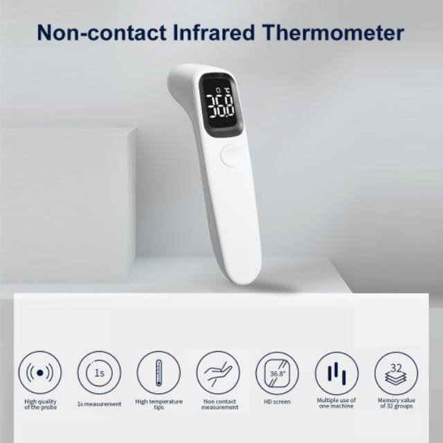 Thermometer Suhu Tubuh Digital Infrared Non Contact LED