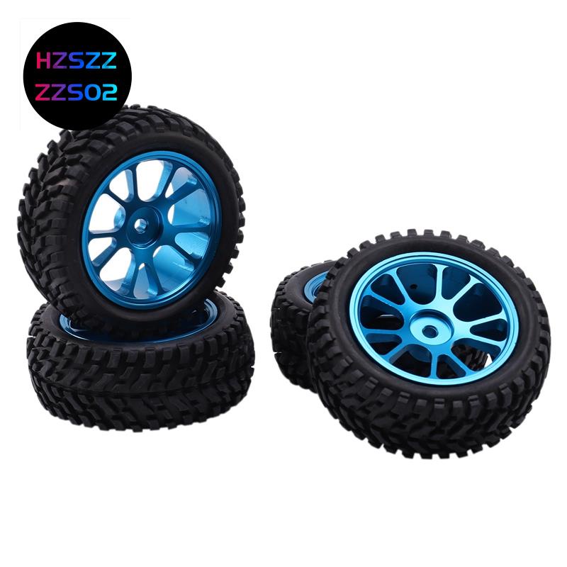 Details about   4Pcs 75mm RC Alloy Wheel Blue Tire Tyre for WL 1/18 A959 A979 A969 Racing Car 
