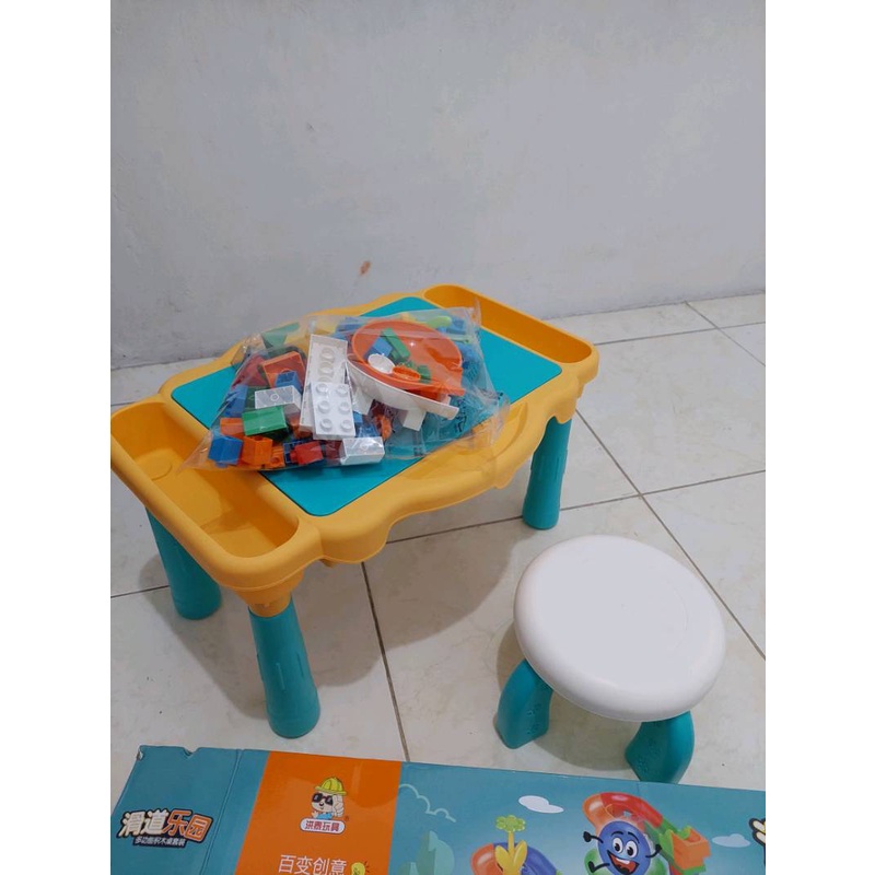 Meja Belajar Anak Multifungsi Learning Table Block 115 Pieces