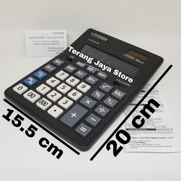 

PROMO! Kalkulator Citizen 16 digit CDB1601-BK Calculator Desktop Citizen 1601 |Kalkulator