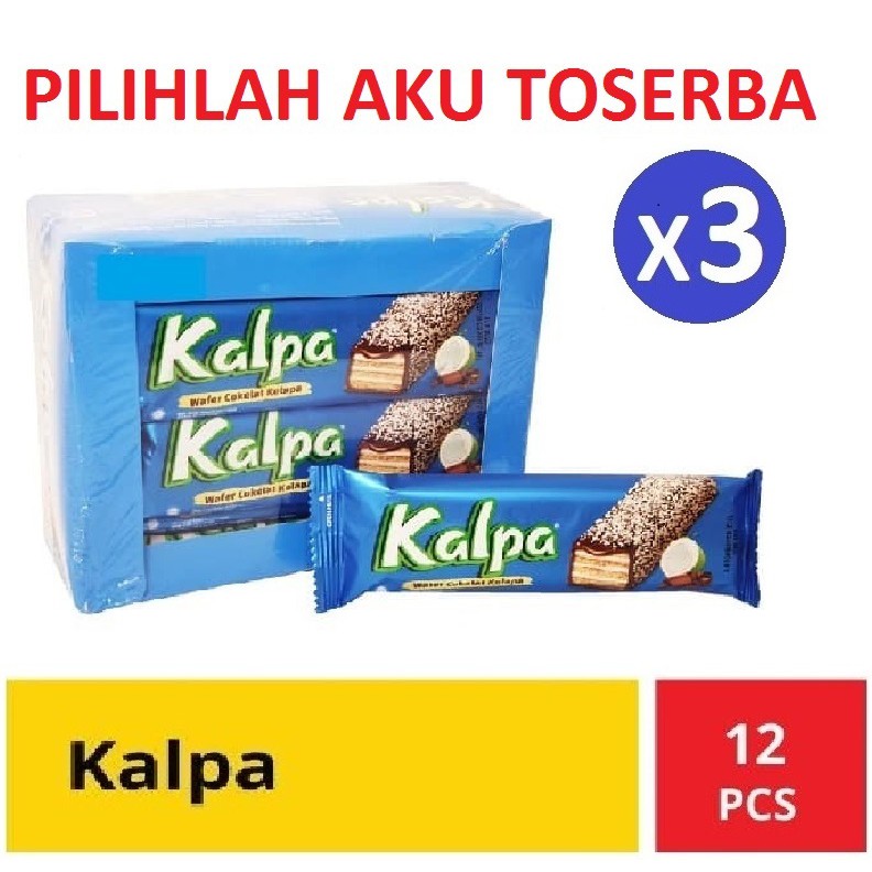 ROMA KALPA Wafer Coklat Kelapa - 1 box isi 12 pcs @22 gr - ( HARGA 1 PAKET ISI 3 BOX )