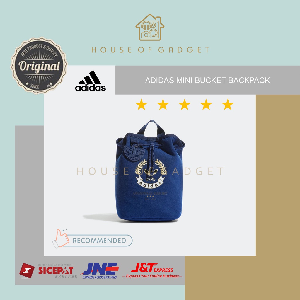 ORIGINAL Adidas Mini Bucket Backpack Tas Ransel Navy Small