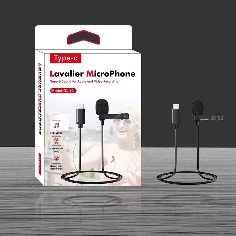 GL-121 - Lavalier Microphone for USB Type-C Port - 1.5M Length