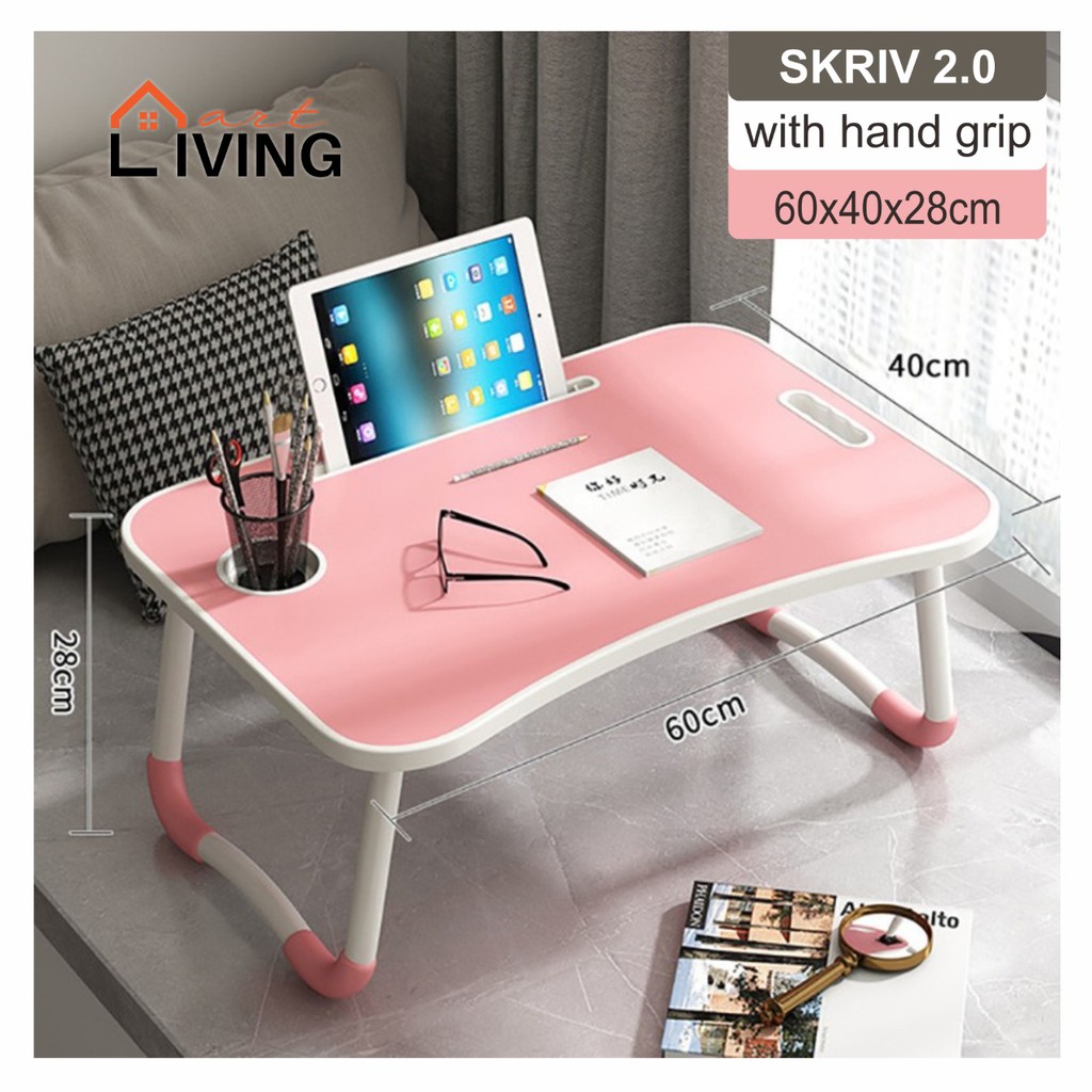 Living Mart - SKRIV 2.0 Hand Grip Meja Lipat Multi fungsi Meja Lipat Belajar Laptop - 44017