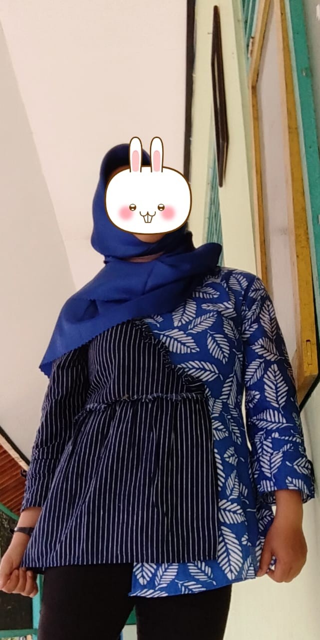 Tey-17 Batik Wanita Asj Sa Hrb026 Kenongo Kemeja Tosca Pendek