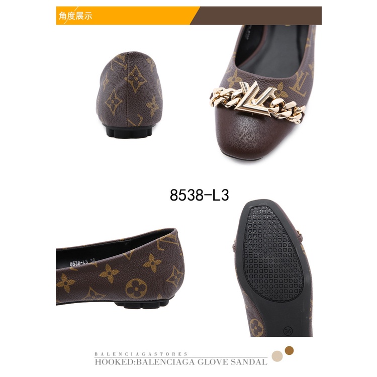 Logo Gold Hardware Flats Shoes #8538-L3