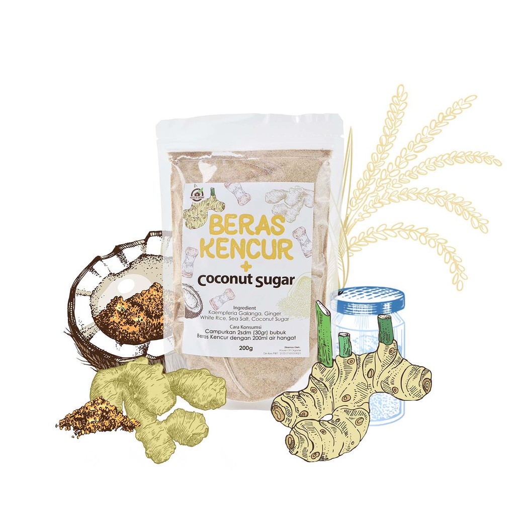 House Of Organix Beras Kencur + Coconut Sugar 200 Gr