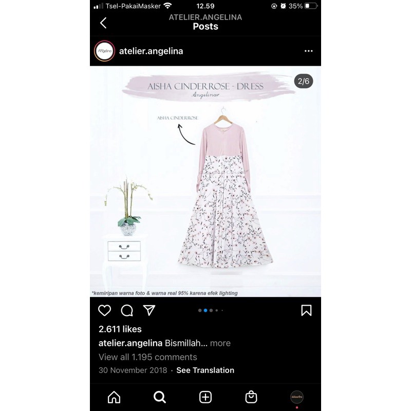 PRELOVED AISHA CINDERROSE ATELIER ANGELINA AA Size 1