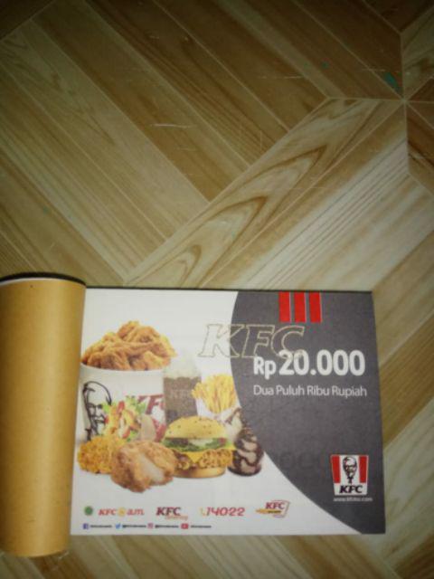 Voucher Kfc Nominal 20.000 (fisik)