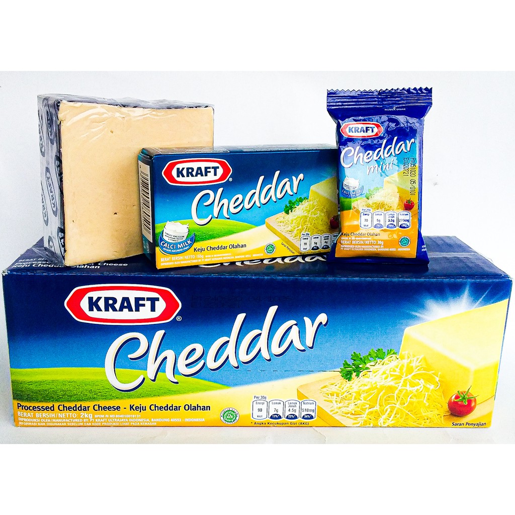 

Keju Cheddar Kraft 500 gram repack