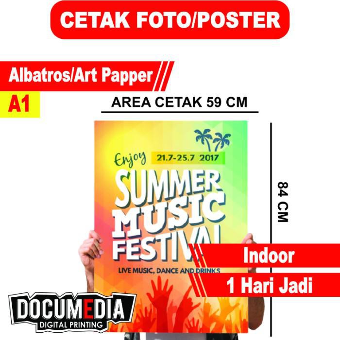 Kertas / Cetak Print Poster Foto A1 Bahan Albatros