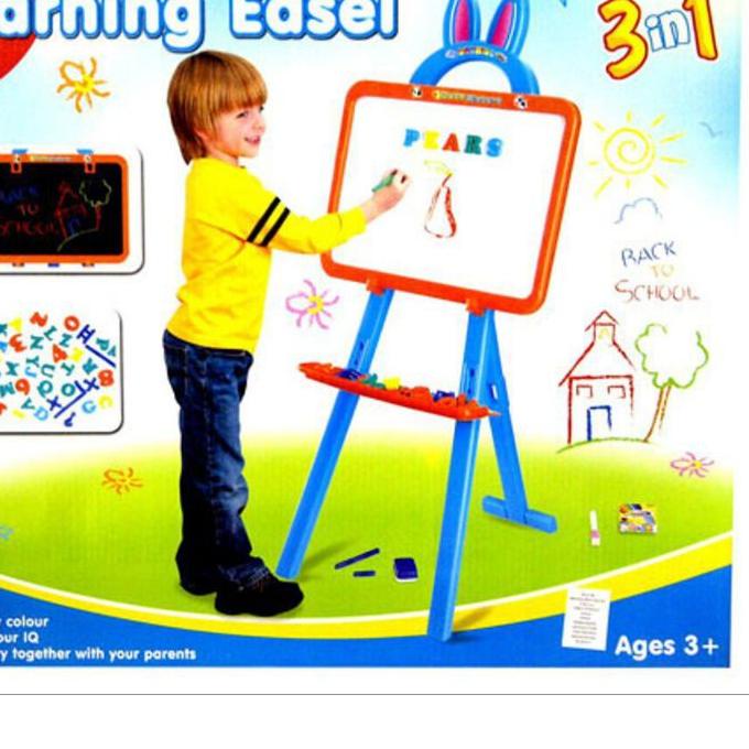 

Terlaris LEARNING EASEL 3 in 1 MAGNET - PAPAN TULIS ANAK MAGNETIC DUA SISI WHITEBOARD BLACKBOARD HITAM PUTIH .