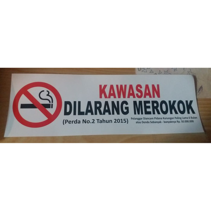 

READY SIGN LABEL STICKER KAWASAN DILARANG MEROKOK 30X10CM STIKER K3