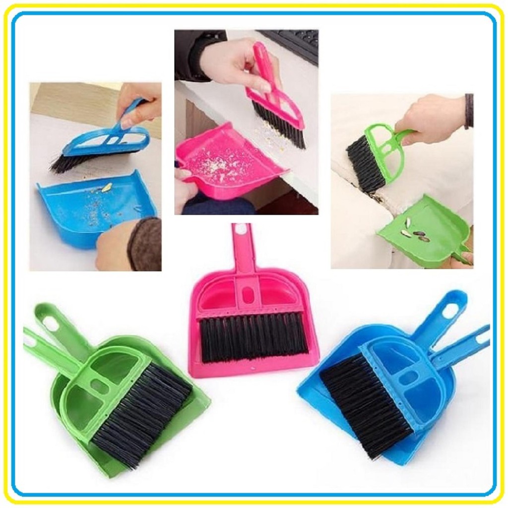 Mini Dustpan / Sapu Mini  PLUS SEROKAN SERBAGUNA warna acak