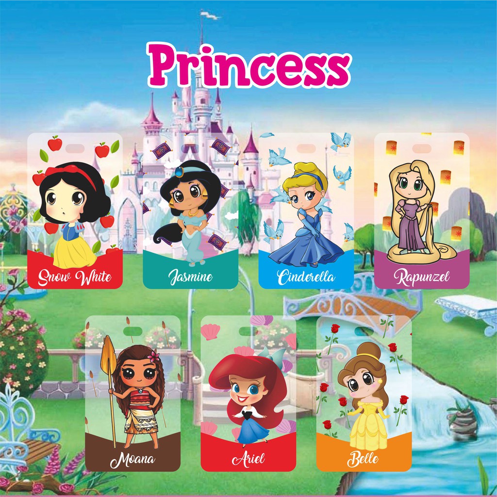 

1 Pcs Bag Tag Akrilik Tema Princess (Nama/ Tulisan Bisa Request)