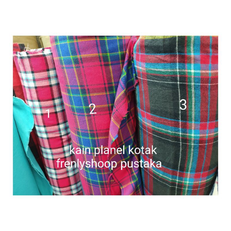 murah....kain flanel kotak Meteran / bahan kameja flanel kotak