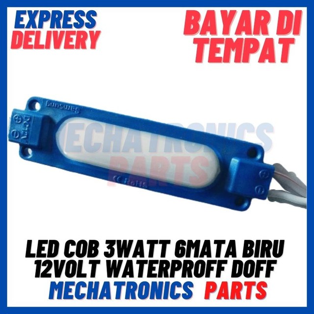 [DSP-9308] LED COB 3WATT 6MATA BIRU 12VOLT WATERPROFF VARIASI KOLONG MOBIL MOTOR DOFF