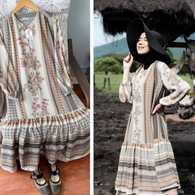 Padma midi taupe haideeorlin